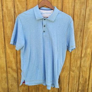 Robert Graham Blue Polo Shirt Knowledge Wisdom Truth Mens Size L